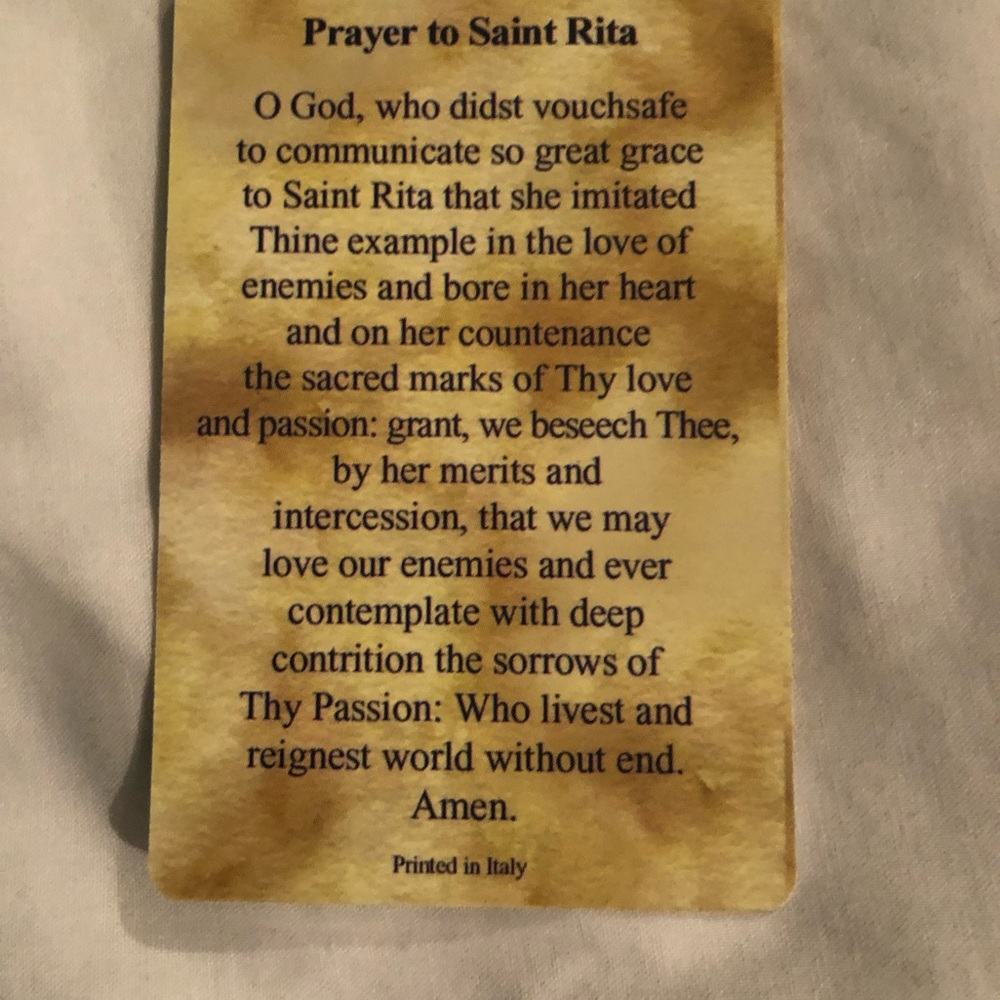 Saint Rita Relic Card - Picture 2 of 3